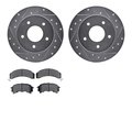 Dynamic Friction Co 7502-52040, Rotors-Drilled and Slotted-Silver with 5000 Advanced Brake Pads, Zinc Coated 7502-52040